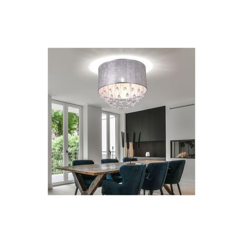 9007371366972 - - Deckenlampe Deckenleuchte Kronleuchter Kristalllampe Blattsilber Textil 9007371366972 - - Deckenlampe Deckenleuchte Kronleuchter Kristalllampe Blattsilber Textil