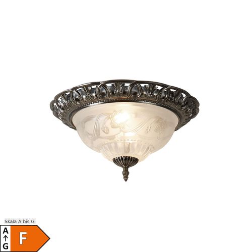 9007371537129 - LED Deckenleuchte silber antik Durchmesser 33 cm