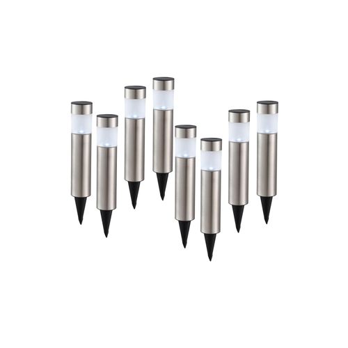 9007371574780 - 8er Set LED Solarleuchten aus Edelstahl für den Außenbereich 9007371574780 - 8er Set LED Solarleuchten aus Edelstahl für den Außenbereich