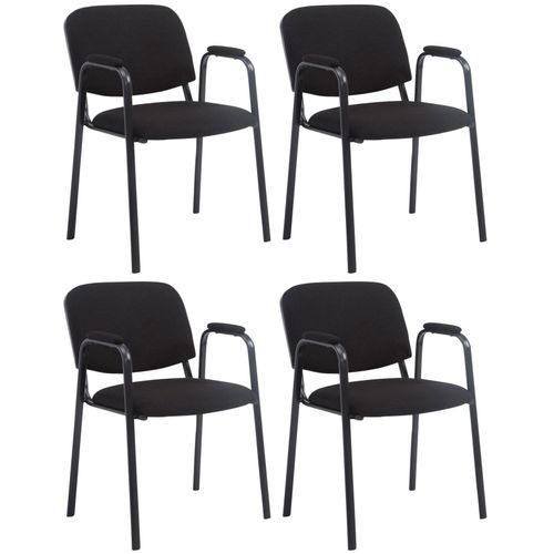 4251756462543 - 4er Set Besucherstühle Ken Pro Stoff Mit Gepolsterten Armlehnen Und Stoffbezügen I Polsterstühle Mit Metallgestell 4251756462543 - 4er Set Besucherstühle Ken Pro Stoff Mit Gepolsterten Armlehnen Und Stoffbezügen I Polsterstühle Mit Metallgestell