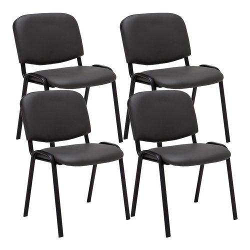 4251756403218 - 4er Set Besucherstuhl Ken Kunstleder I Stapelstuhl Mit Robustem Metallgestell I Polsterstuhl Mit Rückenlehne 4251756403218 - 4er Set Besucherstuhl Ken Kunstleder I Stapelstuhl Mit Robustem Metallgestell I Polsterstuhl Mit Rückenlehne