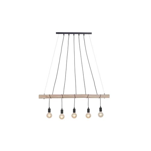 4059157351202 - Etc-shop - Pendelleuchte Holz Hängeleuchte 5 flammig Esstischleuchte Holzbalken Vintage Natur schwarz 5x E27 Fassungen LxBxH 120x8x120cm 4059157351202 - Etc-shop - Pendelleuchte Holz Hängeleuchte 5 flammig Esstischleuchte Holzbalken Vintage Natur schwarz 5x E27 Fassungen LxBxH 120x8x120cm