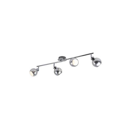 4003474331959 - Deckenlampe Deckenstrahler Spotleiste Deckenleuchte Chrom silber 4 bewegliche Spots LxBxH 83x11x197cm Wofi 937104707000