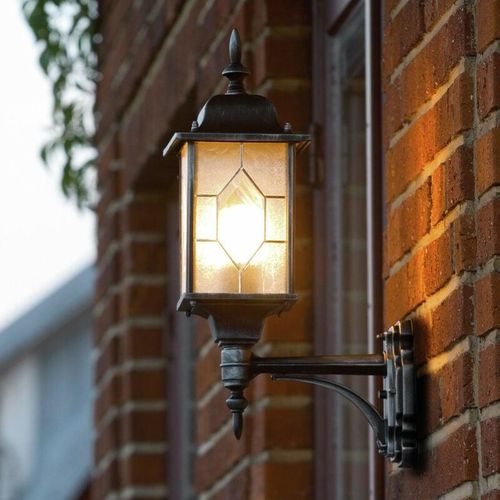 7318302477592 - Konstsmide Lighting - Konstsmide Milano Outdoor Classic Laterne Up Light Schwarz Silber IP43