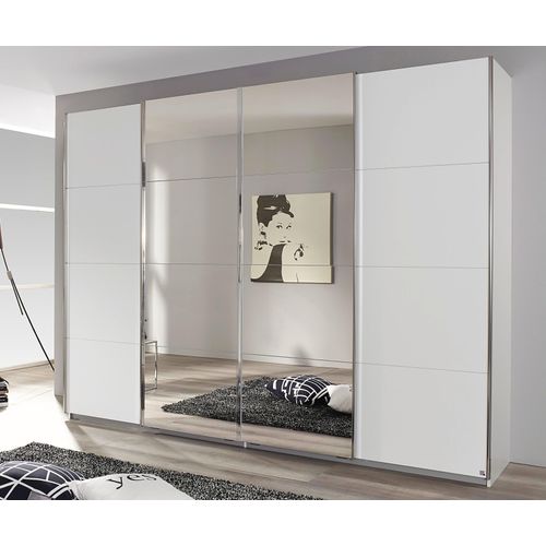 4053714223162 - Schwebetürenschrank RAUCH Syncrono weiß (weiß spiegel) Schränke B H T 361cm x 211cm x 62cm 4 St mit Synchronöffnung B361cm H211cm T62cm