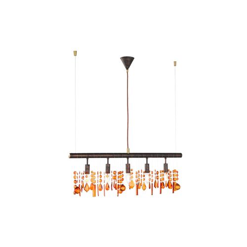 4003474318585 - Hänge Leuchte Kristall Decken Lampe Bernstein Pendel Ess Zimmer Beleuchtung 732005056000