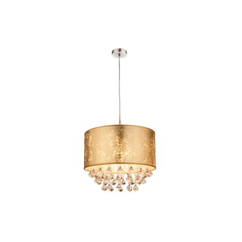 9007371344789 - - Kristall Hänge Leuchte Textil Pendel Schlaf Zimmer Beleuchtung Decken Lampe gold 15187H3 9007371344789 - - Kristall Hänge Leuchte Textil Pendel Schlaf Zimmer Beleuchtung Decken Lampe gold 15187H3