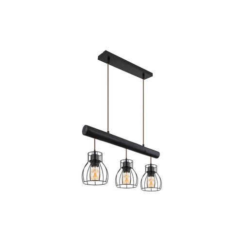 9007371536504 - Pendellampe Holz schwarz Metallgitter H 140cm 9007371536504 - Pendellampe Holz schwarz Metallgitter H 140cm