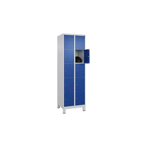 4066681680487 - Schließfachschrank Classic Plus enzianblau lichtgrau 080010-205 S10003 10 Schließfächer 600 x 500 x 1950 cm 4066681680487 C