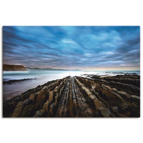 4062144011713 - Wandbild ARTLAND Natur im Norden Spaniens Bilder Gr B H 30 cm x 20 cm Leinwandbild Küste Querformat 1 St blau Bild Poster Bilder als Alubild Leinwandbild Wandaufkleber oder in versch Größen