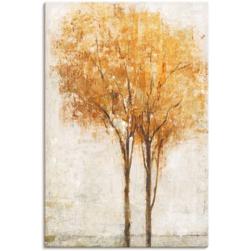 4058661379016 - Wandbild ARTLAND Fallende Blätter II Bilder Gr B H 40 cm x 60 cm Leinwandbild Bäume Hochformat 1 St beige (naturfarben) Bild Poster Bilder als Alubild Leinwandbild Wandaufkleber oder in versch Größen