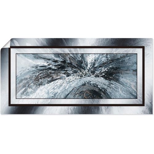 4059745025911 - Wandbild ARTLAND Schwarz - weiß abstrakt 1 Bilder Gr B H 100 cm x 50 cm Poster Muster 1 St schwarz Bild Poster Bilder als Alubild Leinwandbild Wandaufkleber oder in versch Größen