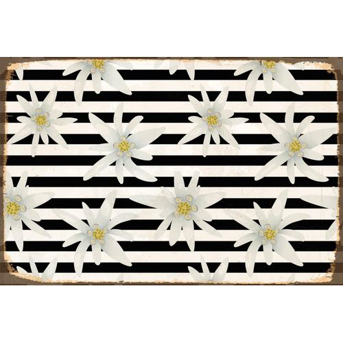 4049009927228 - Metallbild QUEENCE Flower Power Bilder Gr B H T 45 cm x 30 cm x 05 cm Metallbild Blumen Querformat gelb (weiß gelb schwarz) Metallbilder Schweiz Stahlschilder Ski