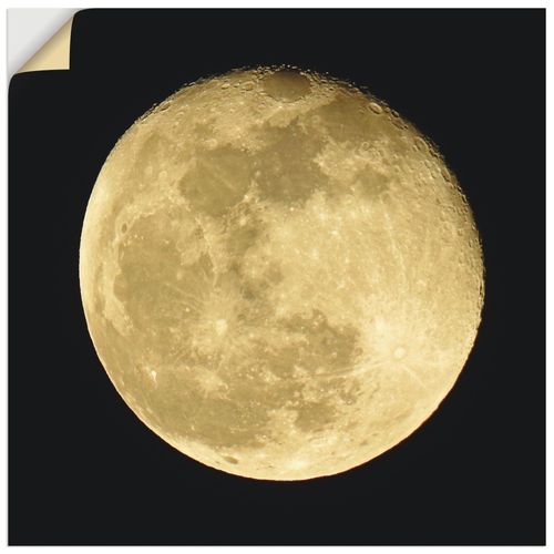 4059745657662 - Wandbild ARTLAND Mond Bilder Gr B H 40 cm x 40 cm Wandaufkleber - Vinyl Weltraum quadratisch 1 St beige (naturfarben) Bild Leinwandbild Kunstdrucke Bilder als Alubild Leinwandbild Wandaufkleber oder Poster in versch Größen