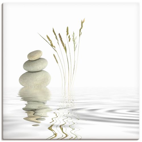 4055327253017 - Wandbild ARTLAND Zen Friede Bilder Gr B H 50 cm x 50 cm Leinwandbild Zen quadratisch 1 St weiß Bild Poster Bilder als Alubild Leinwandbild Wandaufkleber oder in versch Größen