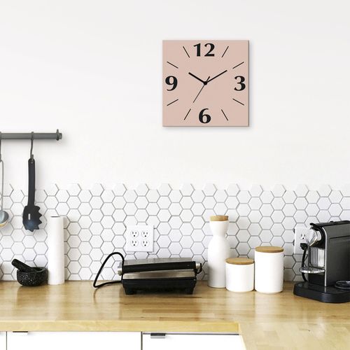 4059745807067 - Wanduhr ARTLAND Uni Trendfarben Wanduhren Gr B H T 30 cm x 30 cm x 03 cm Quarzuhr 4 Ziffern rosa Wanduhren wahlweise mit Quarz- oder Funhuhrwerk lautlos ohne Tickgeräusche