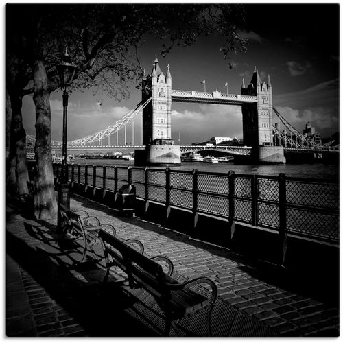 4059745818049 - Wandbild ARTLAND London Am Ufer der Themse Bilder Gr B H 30 cm x 30 cm Leinwandbild Großbritannien 1 St schwarz Bild Kunstdruck Kunstdrucke Bilder als Alubild Leinwandbild Wandaufkleber oder Poster in versch Größen