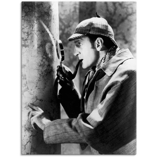4057738722991 - Wandbild ARTLAND Sherlock Holmes 1939 Bilder Gr B H 30 cm x 40 cm Leinwandbild Film Hochformat 1 St schwarz Bild Poster Bilder als Leinwandbild Wandaufkleber oder in versch Größen