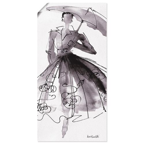 4062144338124 - Wandbild ARTLAND Mode Skizzenbuch VI Bilder Gr B H 30 cm x 60 cm Poster Mode Hochformat 1 St schwarz Bild Poster Bilder als Alubild Leinwandbild Wandaufkleber oder in versch Größen