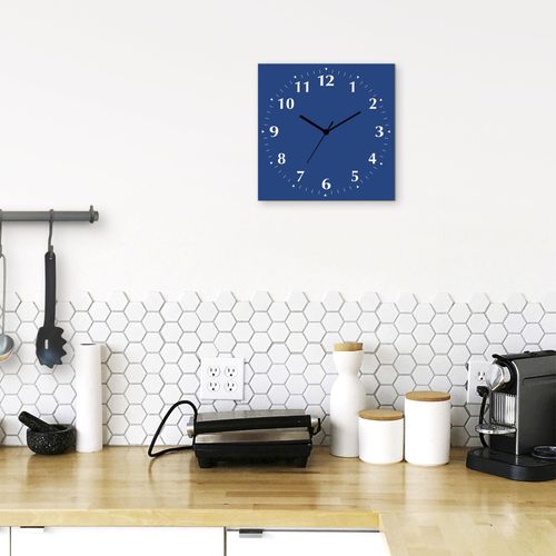 4059745807319 - Wanduhr ARTLAND Uni Trendfarben Wanduhren Gr B H T 30 cm x 30 cm x 03 cm Funkuhr 12 Ziffern blau Wanduhren wahlweise mit Quarz- oder Funhuhrwerk lautlos ohne Tickgeräusche