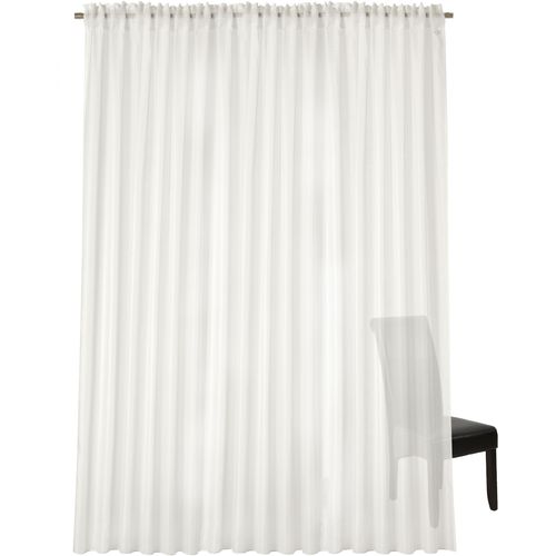 4006470489112 - Vorhang NEUTEX FOR YOU Kiss weiß (wollweiß) B300cm H145cm Jacquard Polyester Gardinen Uni in natürlicher Optik nach Maß