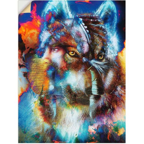 4059745732369 - Wandbild ARTLAND Indischer Krieger mit Wolf Bilder Gr B H 30 cm x 40 cm Wandaufkleber - Vinyl klassische Fantasie 1 St bunt Bild Poster Bilder als Alubild Leinwandbild Wandaufkleber oder in versch Größen 4059745732369 - Wandbild ARTLAND Indischer Krieger mit Wolf Bilder Gr B H 30 cm x 40 cm Wandaufkleber - Vinyl klassische Fantasie 1 St bunt Bild Poster Bilder als Alubild Leinwandbild Wandaufkleber oder in versch Größen