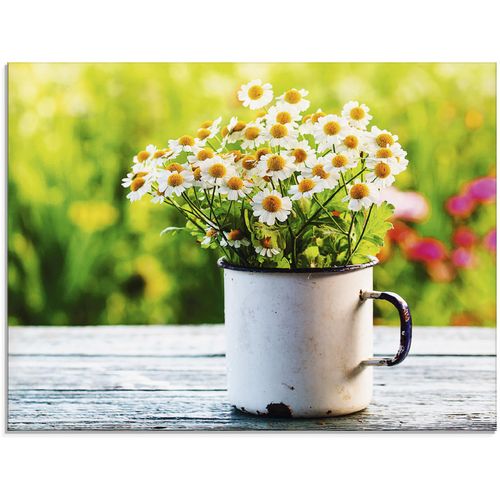 4058661636935 - Glasbild ARTLAND Frühlingsgarten mit Echter Kamille Bilder Gr B H 80 cm x 60 cm Glasbild Blumen 1 St grün Glasbilder in verschiedenen Größen 4058661636935 - Glasbild ARTLAND Frühlingsgarten mit Echter Kamille Bilder Gr B H 80 cm x 60 cm Glasbild Blumen 1 St grün Glasbilder in verschiedenen Größen