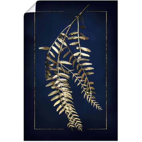 4062144651315 - Wandbild ARTLAND Goldener Pfefferbaum Bilder Gr B H 40 cm x 60 cm Poster Blätterbilder Hochformat 1 St goldfarben Kunstdrucke als Alubild Leinwandbild Wandaufkleber oder Poster in versch Größen