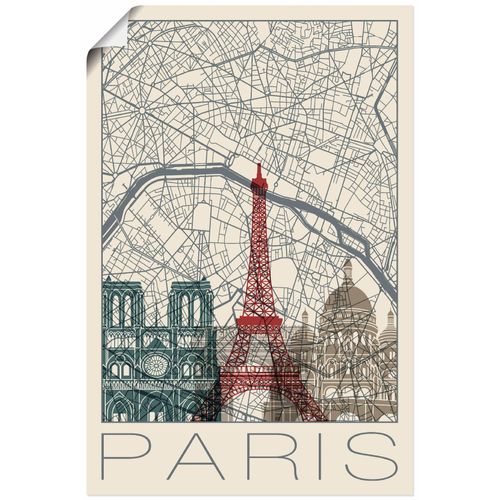 4059745970488 - Wandbild ARTLAND Retro Karte Paris Frankreich und Skyline Bilder Gr B H 40 cm x 60 cm Poster Frankreich Hochformat 1 St beige (naturfarben) Bild Leinwandbild Kunstdrucke Bilder als Alubild Leinwandbild Wandaufkleber oder Poster in versch Größen 4059745970488 - Wandbild ARTLAND Retro Karte Paris Frankreich und Skyline Bilder Gr B H 40 cm x 60 cm Poster Frankreich Hochformat 1 St beige (naturfarben) Bild Leinwandbild Kunstdrucke Bilder als Alubild Leinwandbild Wandaufkleber oder Poster in versch Größen