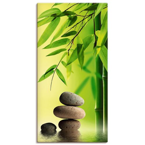 4055327782074 - Wandbild ARTLAND Spa Stillleben Bilder Gr B H 50 cm x 100 cm Leinwandbild Zen Hochformat 1 St grün Bild Poster Bilder als Leinwandbild Wandaufkleber oder in versch Größen
