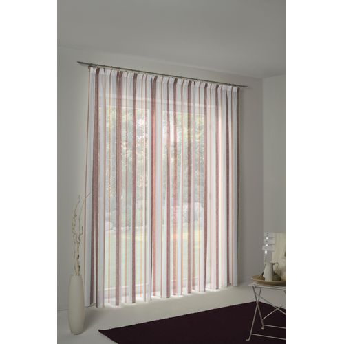 4004567087449 - Vorhang WIRTH Nicole Gardinen Gr 120 cm Faltenband 300 cm orange (terra) Fertiggardine Fertigstore Flauschvorhang Gardine Gardinenstore Langstore Übergardine Schlafzimmergardinen Store