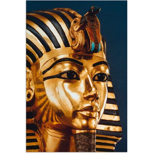 4059745014397 - Wandbild ARTLAND Grabmaske von König Tutanchamun Bilder Gr B H 40 cm x 60 cm Alu-Dibond-Druck Menschen Hochformat 1 St goldfarben Bild Metallbild Metallbilder Bilder als Alubild Leinwandbild Wandaufkleber oder Poster in versch Größen