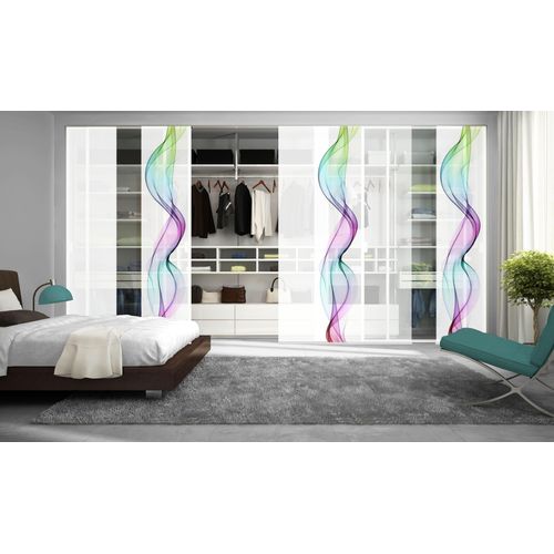 4011714638218 - Schiebegardine HOME WOHNIDEEN EDMONTON bunt B60cm H245cm Polyester Gardinen HxB 245x60 inkl Besfestigungszubehör blickdicht