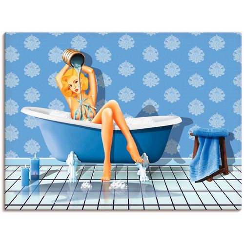 4059745840545 - Wandbild ARTLAND Das sexy blaue Badezimmer Bilder Gr B H 40 cm x 30 cm Leinwandbild Frau 1 St blau Bild Kunstdruck Kunstdrucke Bilder als Alubild Leinwandbild Wandaufkleber oder Poster in versch Größen 4059745840545 - Wandbild ARTLAND Das sexy blaue Badezimmer Bilder Gr B H 40 cm x 30 cm Leinwandbild Frau 1 St blau Bild Kunstdruck Kunstdrucke Bilder als Alubild Leinwandbild Wandaufkleber oder Poster in versch Größen