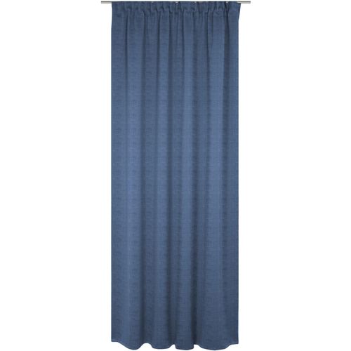 4004567487546 - Vorhang WIRTH Wiessee blau Gardinen 385cm Multifunktionsband 150cm Baumwolle Leinen Modal nach Maß B150cm H385cm