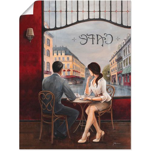 4055327289658 - Wandbild ARTLAND Café Bilder Gr B H 60 cm x 80 cm Poster Restaurant & Cafés 1 St rot Bild Leinwandbild Kunstdrucke Bilder als Alubild Leinwandbild Wandaufkleber oder Poster in versch Größen