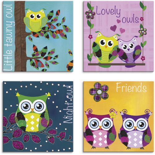 4062144353806 - Leinwandbild ARTLAND Eulen Bilder Gr B H 30 cm x 30 cm Leinwandbild Vögel quadratisch 4 St bunt Bild Leinwandbild Leinwandbilder Bilder 4er Set verschiedene Größen 4062144353806 - Leinwandbild ARTLAND Eulen Bilder Gr B H 30 cm x 30 cm Leinwandbild Vögel quadratisch 4 St bunt Bild Leinwandbild Leinwandbilder Bilder 4er Set verschiedene Größen