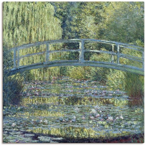 4062144790403 - Wandbild ARTLAND Der Seerosenteich Harmonie in Grün Bilder Gr B H 40 cm x 40 cm Leinwandbild Gartenbilder quadratisch 1 St grün Kunstdrucke als Alubild Leinwandbild Wandaufkleber oder Poster in versch Größen