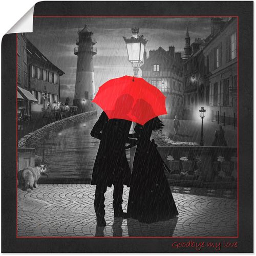 4057738053545 - Wandbild ARTLAND Abschied am Hafen Bilder Gr B H 40 cm x 40 cm Poster Paar 1 St schwarz Bild Kunstdruck Poster Bilder als Leinwandbild Wandaufkleber oder in versch Größen