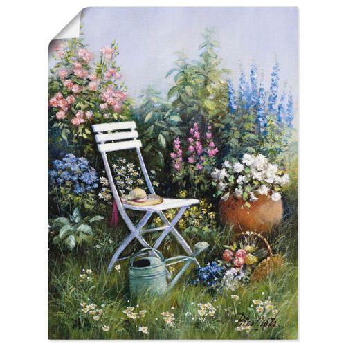 4055327495851 - Wandbild ARTLAND Unvergesslich Bilder Gr B H 30 cm x 40 cm Poster Garten Hochformat 1 St grün Bild Leinwandbild Kunstdrucke Bilder als Leinwandbild Wandaufkleber oder Poster in versch Größen