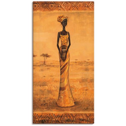 4055327290913 - Wandbild ARTLAND Afrikanische Eleganz II Bilder Gr B H 30 cm x 60 cm Leinwandbild Frau 1 St braun Bild Poster Bilder als Alubild Leinwandbild Wandaufkleber oder in versch Größen
