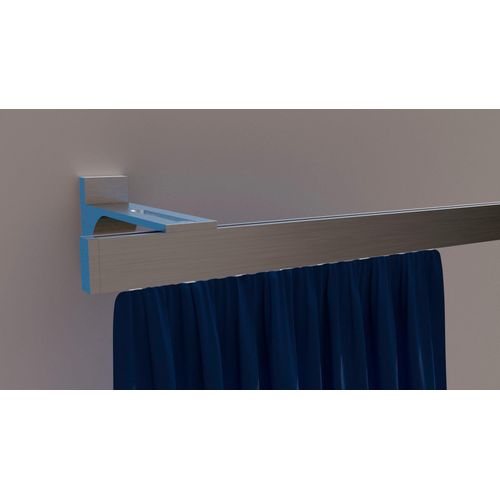 4042627420546 - Gardinenstange INDEKO Bern Gardinenstangen Gr L 100 cm 1 St 1 läufig silberfarben (edelstahlfarben) Gardinenstangen nach Maß Innenlauf Komplett-Set inkl Gleitern und Montagematerial