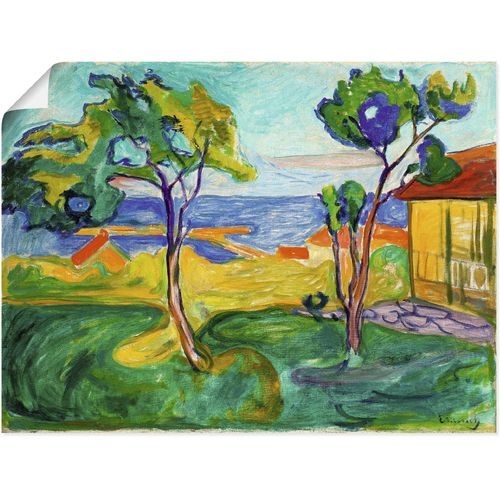 4059745451840 - Wandbild ARTLAND Der Garten in Asgardstrand 1904-05 Bilder Gr B H 80 cm x 60 cm Poster Wiesen & Bäume 1 St grün Bild Poster Bilder als Alubild Leinwandbild Wandaufkleber oder in versch Größen