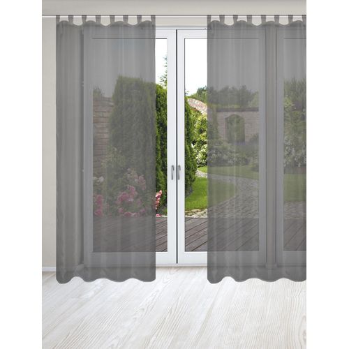 4056751503884 - Vorhang HOME WOHNIDEEN NESSI 2er Pack Gr 1 grau (anthrazit) B135cm H245cm Polyester Gardinen Uni Voile transparent Schlaufen inkl Zugband 2er Pack 4056751503884 - Vorhang HOME WOHNIDEEN NESSI 2er Pack Gr 1 grau (anthrazit) B135cm H245cm Polyester Gardinen Uni Voile transparent Schlaufen inkl Zugband 2er Pack