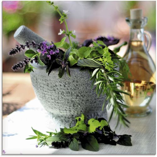 4059745097017 - Glasbild ARTLAND Gesunder Kräutermix im Mörser Bilder Gr B H 30 cm x 30 cm Arrangements 1 St braun Glasbilder Bilder in verschiedenen Größen 4059745097017 - Glasbild ARTLAND Gesunder Kräutermix im Mörser Bilder Gr B H 30 cm x 30 cm Arrangements 1 St braun Glasbilder Bilder in verschiedenen Größen