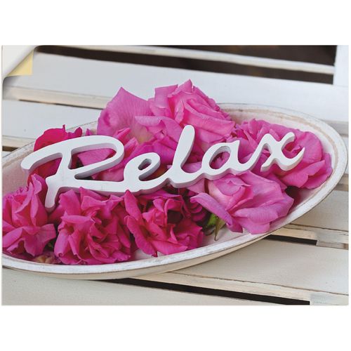 4057738845201 - Wandbild ARTLAND Relax Bilder Gr B H 80 cm x 60 cm Wandaufkleber - Vinyl Sprüche & Texte Querformat 1 St pink Bild Leinwandbild Kunstdrucke Bilder als Alubild Leinwandbild Wandaufkleber oder Poster in versch Größen 4057738845201 - Wandbild ARTLAND Relax Bilder Gr B H 80 cm x 60 cm Wandaufkleber - Vinyl Sprüche & Texte Querformat 1 St pink Bild Leinwandbild Kunstdrucke Bilder als Alubild Leinwandbild Wandaufkleber oder Poster in versch Größen