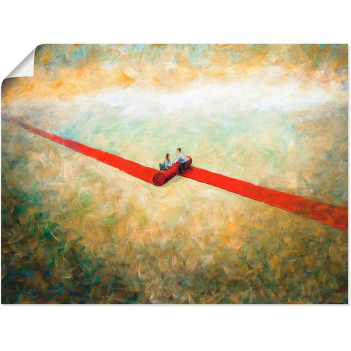 4055327386272 - Wandbild ARTLAND Begegnung Bilder Gr B H 80 cm x 60 cm Poster Paar 1 St beige (naturfarben) Bild Kunstdruck Kunstdrucke Bilder als Leinwandbild Wandaufkleber oder Poster in versch Größen