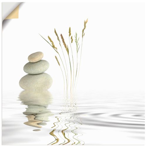 4057738274605 - Wandbild ARTLAND Zen Friede Bilder Gr B H 100 cm x 100 cm Wandaufkleber - Vinyl Zen quadratisch 1 St weiß Bild Poster Bilder als Alubild Leinwandbild Wandaufkleber oder in versch Größen