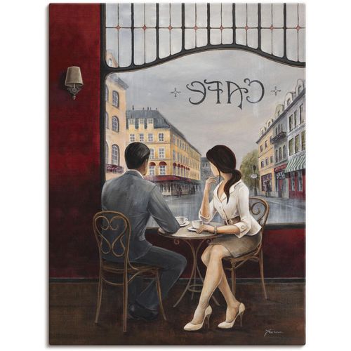 4055327149044 - Wandbild ARTLAND Café Bilder Gr B H 45 cm x 60 cm Leinwandbild Restaurant & Cafés 1 St rot Bild Leinwandbild Kunstdrucke Bilder als Alubild Leinwandbild Wandaufkleber oder Poster in versch Größen