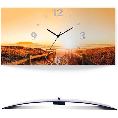 4059745860260 - Wanduhr ARTLAND Sonnenuntergang Panorama Strand Wanduhren Gr B H T 50 cm x 25 cm x 03 cm Funkuhr braun Wanduhren 3D Optik gebogen mit Quarz- oder Funkuhrwerk versch Größen 4059745860260 - Wanduhr ARTLAND Sonnenuntergang Panorama Strand Wanduhren Gr B H T 50 cm x 25 cm x 03 cm Funkuhr braun Wanduhren 3D Optik gebogen mit Quarz- oder Funkuhrwerk versch Größen